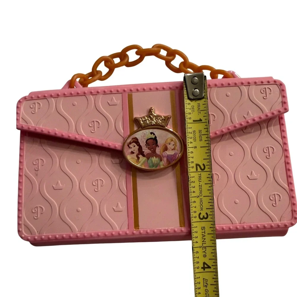 Disney Princess Pink Purse Toy with Mirror and Chain‎ Handle for Kids
